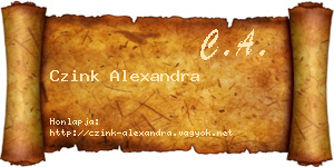 Czink Alexandra névjegykártya