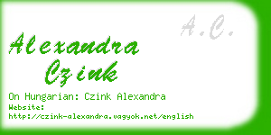 alexandra czink business card